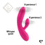 Lea Rabbit Vibrator Glitter Rubine Red