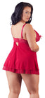 Cottelli Babydoll Half Open Cup Red