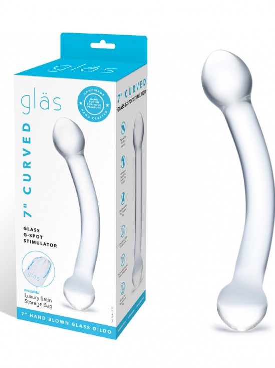 Glas Curved G Spot Stimulator Glass Dildo