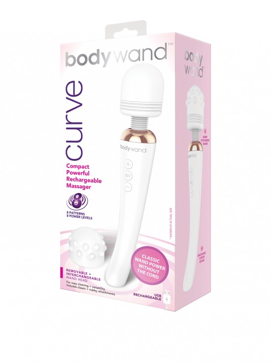 Bodywand Curve Rechargeable Wand Massager White