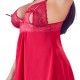 Cottelli Babydoll Half Open Cup Red